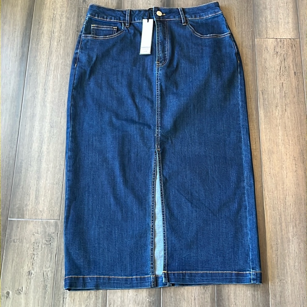 Bagatelle long denim skirt